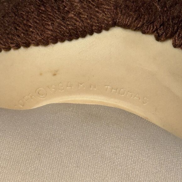 Vintage Cabbage Patch Baby Doll Brunette Brown Poodle Hair Dimple 1984 Soft Body - Picture 4 of 11